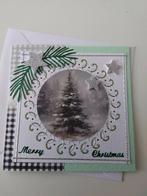 Geborduurde kerstkaart kerstboom, Ophalen of Verzenden, Nieuw, Kerst
