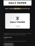 DAILY PAPER GIFTCARD TWV €169,95, Eén persoon, Cadeaubon, Overige typen