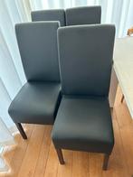 Zes eetkamerstoelen, Huis en Inrichting, Stoelen, Ophalen, Gebruikt, Zwart, Overige materialen
