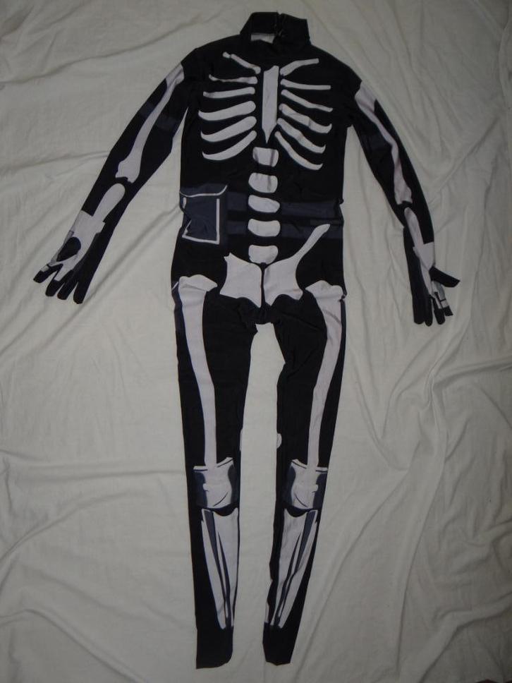 Leuk zwart/wit SKELET/HALLOWEEN pak, Kleding | Heren, Carnavalskleding en Feestkleding, Gedragen, Kleding, Halloween, Maat 46 (S) of kleiner