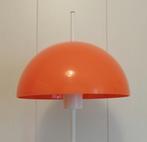 Vintage mushroom vloerlamp met een oranje kap uit jaren 70, 100 tot 150 cm, Metaal, Vintage, Ophalen of Verzenden