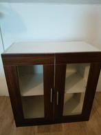 (Eiken) Bruin vitrinekast, Huis en Inrichting, Kasten | Vitrinekasten, Ophalen, 25 tot 50 cm, 50 tot 100 cm