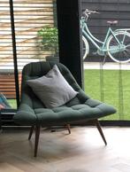 Fauteuil groen lounge stoel MADE, Ophalen, Gebruikt, Hout, 50 tot 75 cm