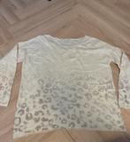 Cashmere trui met print - Maat L, Kleding | Dames, Truien en Vesten, Ophalen of Verzenden, Zo goed als nieuw, Maat 42/44 (L), Beige