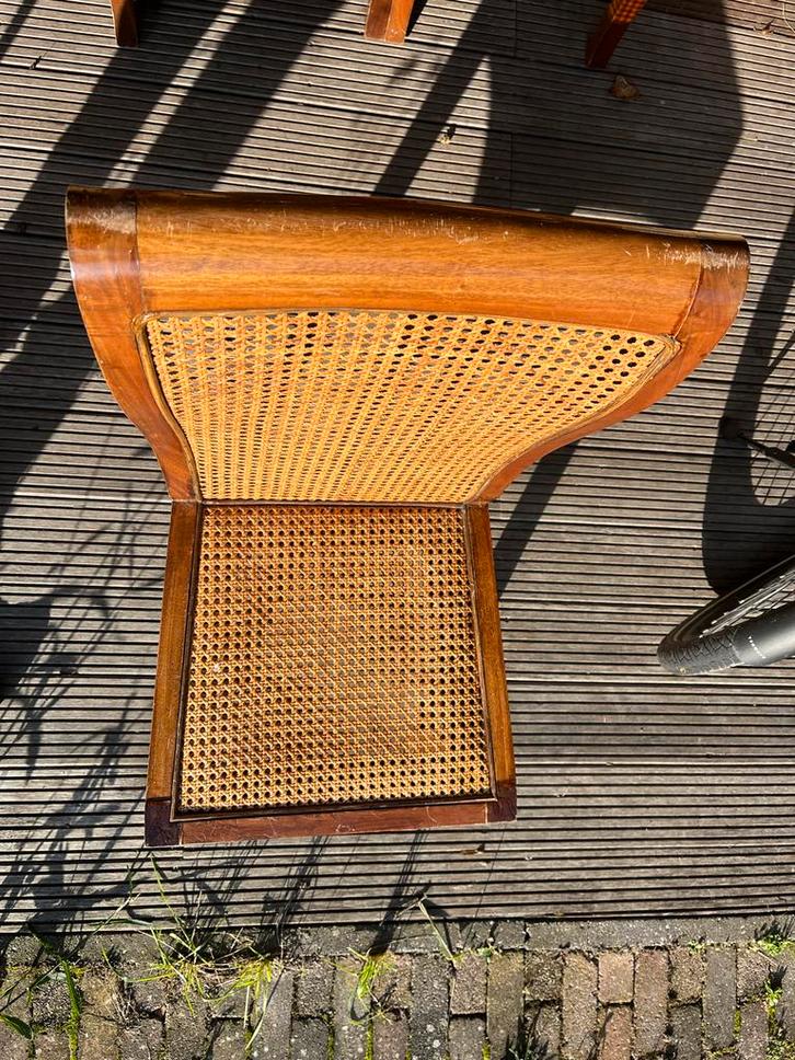 6 Houten Stoelen met Rotan Zitting - Gratis!, Huis en Inrichting, Stoelen, Gebruikt, Vijf, Zes of meer stoelen, Hout, Bruin, Ophalen