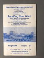 Kaart ticket flugkarte rondvlucht boven Wenen 1969/1970 ?, Ophalen of Verzenden, Zo goed als nieuw, Kaart, Foto of Prent