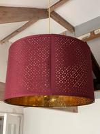 Leuke hanglamp in rood en goud, Huis en Inrichting, Lampen | Lampenkappen, Rond, Ophalen of Verzenden, Zo goed als nieuw, 50 cm of meer