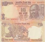 INDIA 2011 10 rupees #95 UNC, Postzegels en Munten, Bankbiljetten | Azië, Verzenden, Zuid-Azië