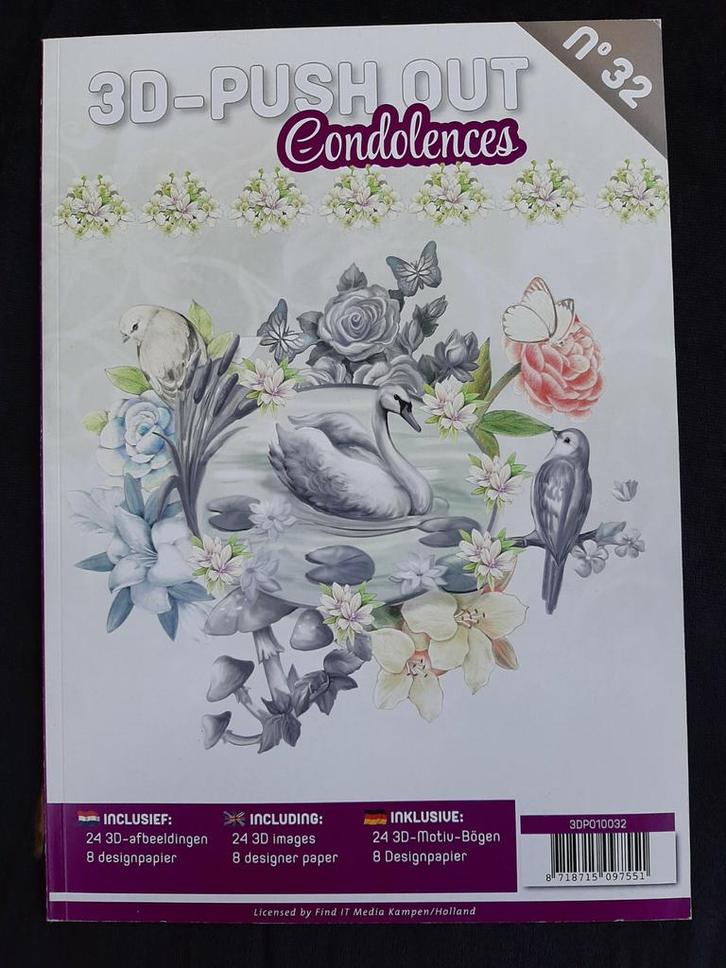Condoleanceboek met uitdrukvellen, Hobby en Vrije tijd, Kaarten | Zelf maken, Nieuw, Overige typen, Overige thema's, Ophalen of Verzenden