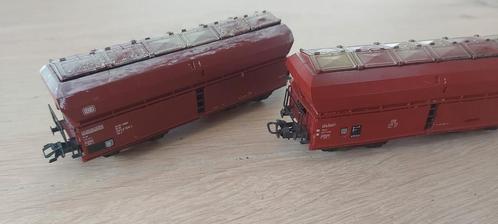 2 Märklin DB grootvolumewagens+klepdeksels artnr 4626, Hobby en Vrije tijd, Modeltreinen | H0, Zo goed als nieuw, Wagon, Wisselstroom