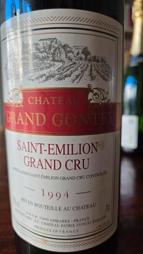 Saint-Emilion Grand Cru 1994 - Chateau Grand Gontey, Verzamelen, Wijnen, Ophalen of Verzenden