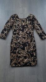 Zwarte Jurk met Gouden Pailletjes Maat S, Maat 38/40 (M), Zwart, Ophalen of Verzenden, Zo goed als nieuw