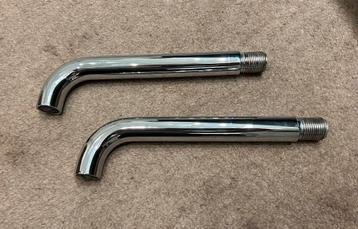 2x Damixa Silhouet / Merkur kraanuitloop 180 mm chroom beschikbaar voor biedingen