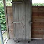Houten tuindeur 200 * 90, 3 duimhengen, slot, 6 sleutels, Ophalen, Gebruikt, 80 tot 100 cm, Buitendeur