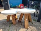 Handgemaakte eiken salontafeltjes, Ophalen, Gebruikt, 50 tot 100 cm, Minder dan 50 cm