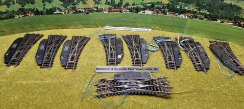 Marklin K wissels 9 x serie 2200, Hobby en Vrije tijd, Modeltreinen | H0, Zo goed als nieuw, Rails, Wisselstroom, Märklin, Analoog