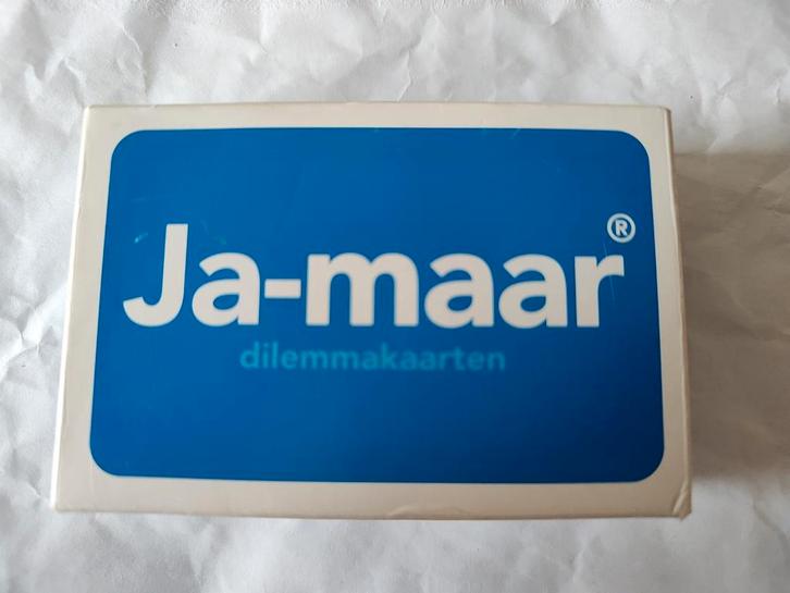 JA-MAAR dillema kaarten (omdenken), Hobby en Vrije tijd, Gezelschapsspellen | Kaartspellen, Zo goed als nieuw, Ophalen of Verzenden