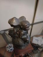 Bronzen beeldje van spelende kinderen, Antiek en Kunst, Kunst | Beelden en Houtsnijwerken, Ophalen of Verzenden