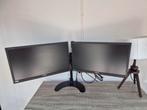 Dubbele Samsung monitor om met 3 schermen te werken 24 inch, Computers en Software, Monitoren, Ophalen of Verzenden, Zo goed als nieuw