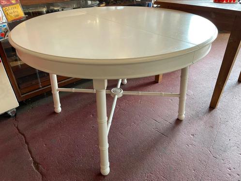 Ronde uittrekbare tafel, uit trek, verlengbaar, rond,, Huis en Inrichting, Tafels | Eettafels, Gebruikt, 100 tot 150 cm, Vijf personen of meer