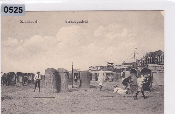 150525 Strandgezicht Zandvoort gelopen mooie kaart 1917, Verzamelen, Ansichtkaarten | Nederland, Gelopen, Noord-Holland, Voor 1920