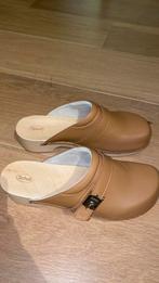 Scholl dames klomp schoen nieuw mt 41 beige leer, Verzenden, Zo goed als nieuw, Bruin, Sandalen of Muiltjes