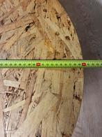 Mooi hout set van een klein tafeltje met een bijzettafeltje, Minder dan 55 cm, Rond, Zo goed als nieuw, Hout