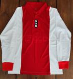 Ajax Shirt retro 125 jaar jubileum Lange Mouw - Rood/Wit, Maat XL, Verzenden, Nieuw, Shirt