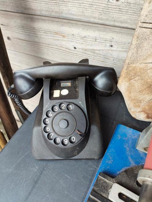 Vintage Zwarte Draaitelefoon, Antiek en Kunst, Antiek | Kantoor en Zakelijk, Ophalen of Verzenden