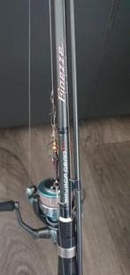 Roofvis hengels en rubberen schepnet, Ophalen of Verzenden