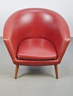 Vintage fauteuil cocktail club chair mid century 1960 Deens, Hout, Minder dan 75 cm, Gebruikt, 50 tot 75 cm