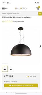 Philips Hanglamp Zwart, Zo goed als nieuw, Ophalen, Glas