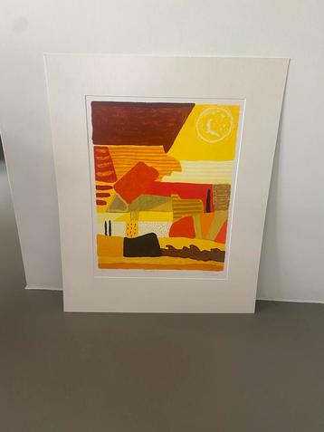 Zeefdruk Ronald Boonacker 76x62 Toscane I geel rood beschikbaar voor biedingen