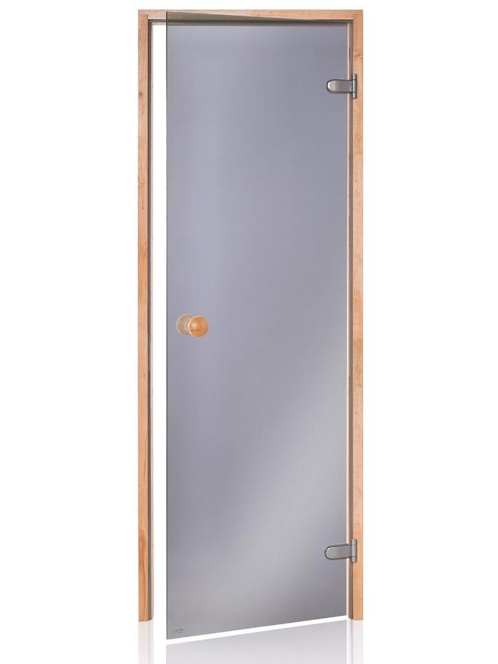 Glazen saunadeur in houten frame (naturel of zwart), bronzed, Sport en Fitness, Sauna, Nieuw, Onderdelen, Fins of Traditioneel