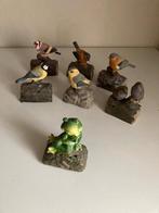 7x decoratieve beeldjes met sensor tuinvogels en kikker, Ophalen of Verzenden, Gebruikt, Dier