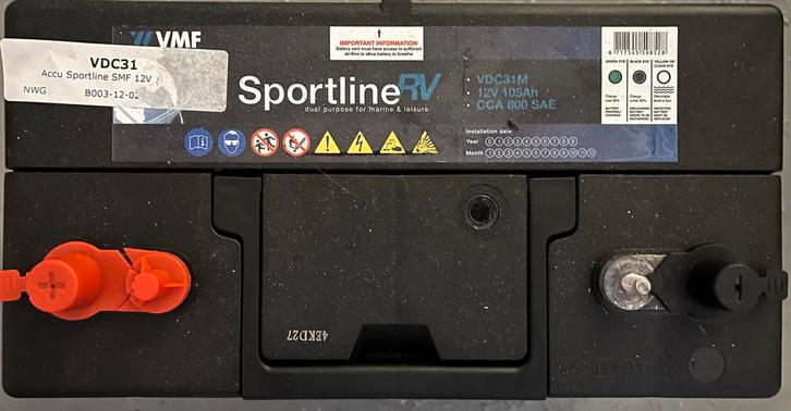 VMF VDC31M 105AH Deep Cycle Accu 12V, Auto-onderdelen, Accu's en Toebehoren, Gebruikt, Ophalen