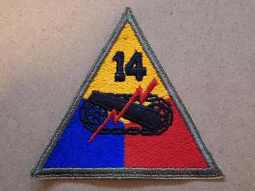 WWII US 14th Armored Division patch beschikbaar voor biedingen