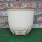 Vintage / retro bloempot creme kleurig, Tuin en Terras, Bloempotten, Ophalen, Rond, Zo goed als nieuw, Minder dan 25 cm