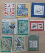 9 zelfgemaakte kaarten., Ophalen of Verzenden, Nieuw, Overige thema's, Knipvel