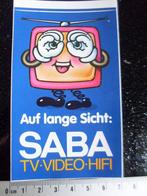 sticker saba tv video hifi logo auf lange sicht, Verzamelen, Verzenden, Zo goed als nieuw, Merk