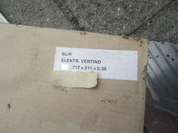 blik platen 71,7x51,1x0,38 10 stuks en rvs stroken beschikbaar voor biedingen