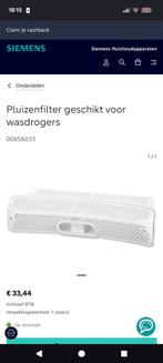 Siemens Pluizenfilter voor Wasdroger - Nieuwstaat, Witgoed en Apparatuur, Onderdelen en Toebehoren, Ophalen of Verzenden, Zo goed als nieuw