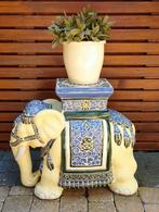 Plantentafel olifant keramiek, Huis en Inrichting, Woonaccessoires | Zuilen en Pilaren, Ophalen, Zo goed als nieuw, X, X