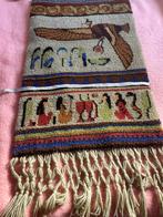 Vintage wollen groen wandkleed 66x105, Ophalen of Verzenden