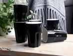 Porseleinen espressobekers - zwart - nieuw - Ernesto, Huis en Inrichting, Nieuw, Ophalen of Verzenden, Overige stijlen, Kop(pen) en/of Schotel(s)