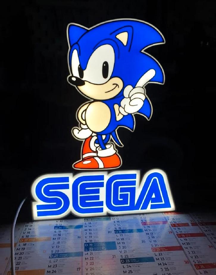 Sega Lichtbak - Perfecte Staat!, Verzamelen, Merken en Reclamevoorwerpen, Nieuw, Lichtbak of (neon) lamp, Ophalen of Verzenden