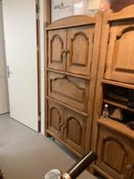 Massief natuurkleur eikenhouten kasten (2x), Huis en Inrichting, Kasten | Buffetkasten, Ophalen, Gebruikt, 100 tot 150 cm, Met deur(en)