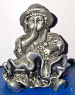 Engeltjes tin beeld zittend meisje, Antiek en Kunst, Antiek | Tin, Ophalen of Verzenden