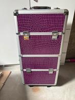 kappers koffer incl toebehoren, Sieraden, Tassen en Uiterlijk, Beautycases, Ophalen of Verzenden, Zo goed als nieuw, Paars