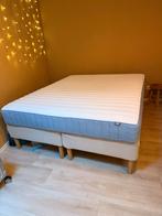 IKEA Espevär boxspring bed 160x200cm- Linnen, Ophalen, Gebruikt, 90 cm, Eenpersoons
